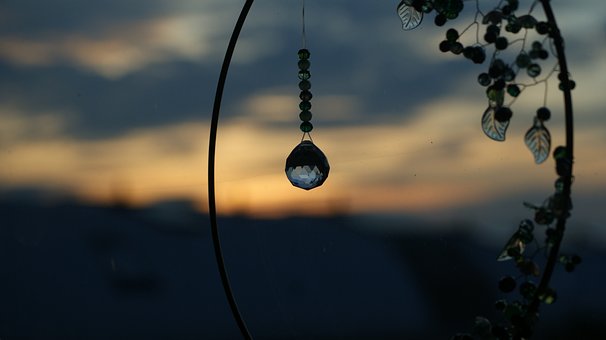Solnedgang, Perler, Natur, Skumring