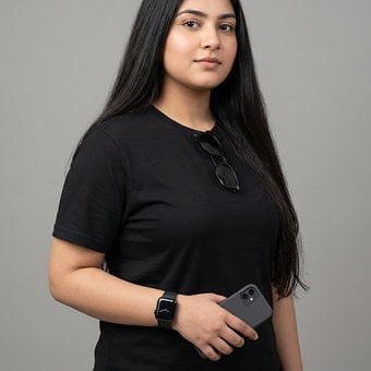 Camiseta, Maqueta, Mujer, Moda, Modelo