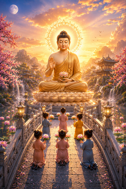 Free buddha buddhism meditation illustration