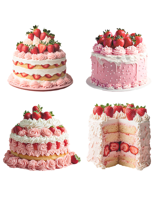 Free Strawberry Cake Cream Frosting photo and picture