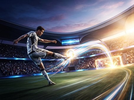 Fútbol, Estadio, Futbolista, Patada, Gol