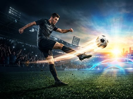 Fútbol, Estadio, Día De Partido, Jugador
