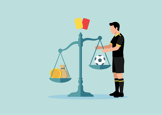 Free corruption football referee vector