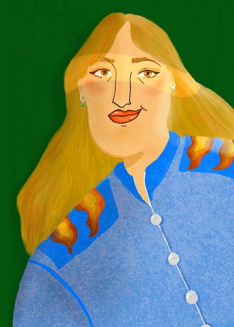 Free woman portrait art illustration