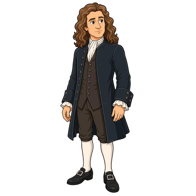 Free cartoon character physicist scientist illustration