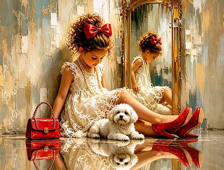 Free Child Dog illustration and picture