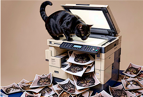 Free Cat Printer illustration and picture