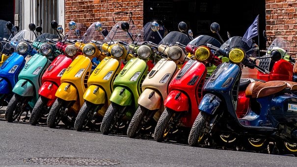 Free Scooters Colorful photo and picture