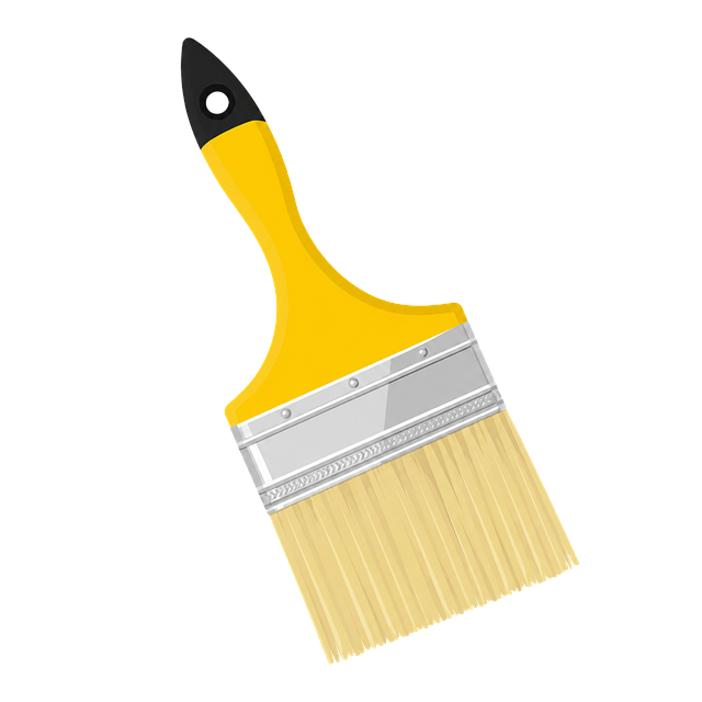 Free paintbrush yellow handle maintenance vector