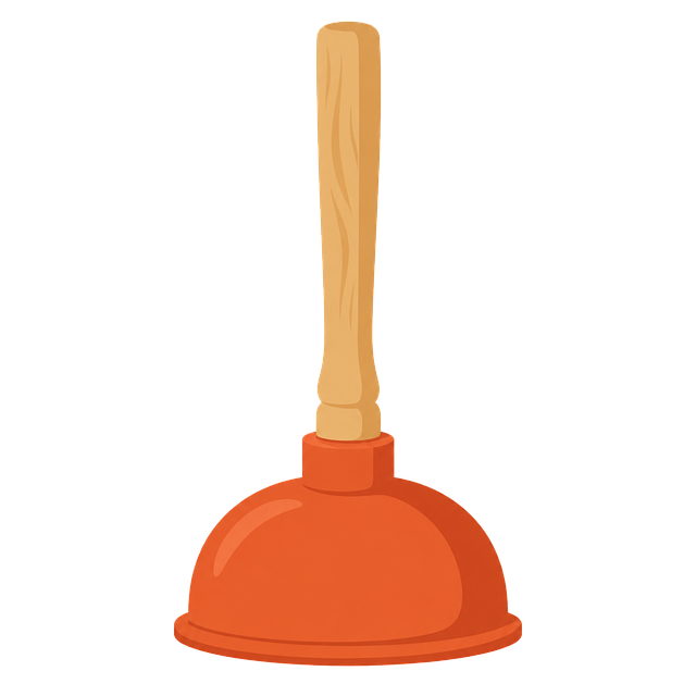 Free plunger bathroom tool red rubber vector