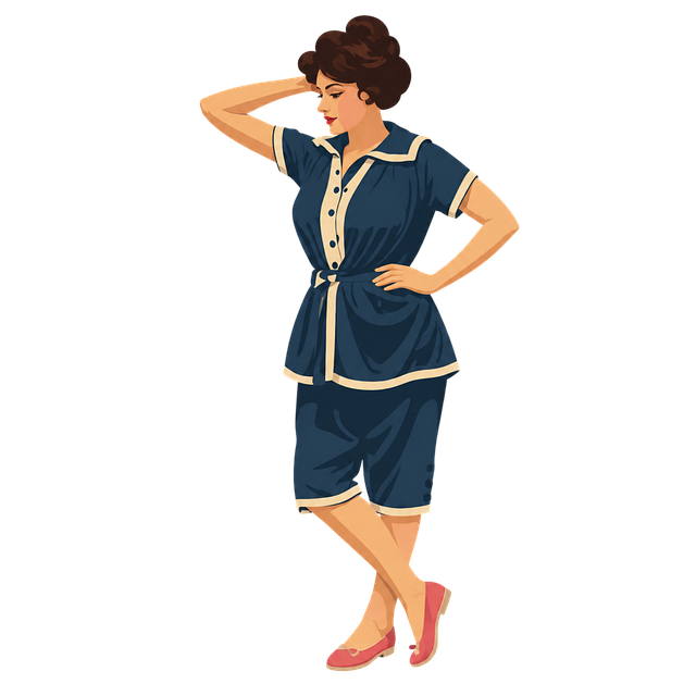 Free vintage woman retro woman bathing suit vector