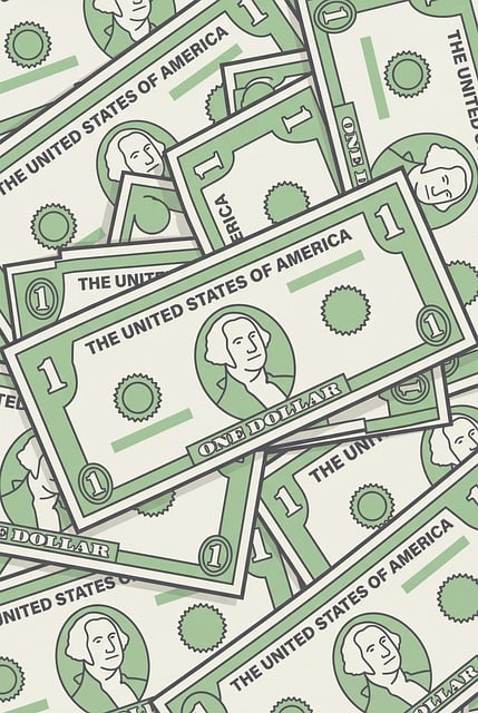 Un Dolar, Bani, Stilizat, Desenat, Verde