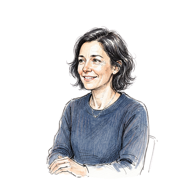 Free woman portrait short hair illustration