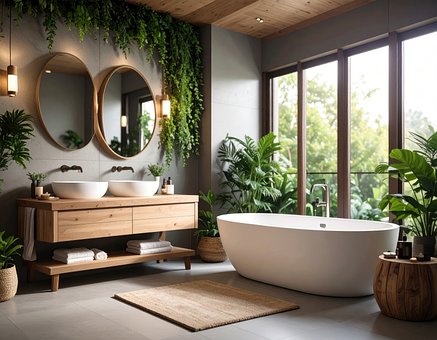 Free Bathroom Interior illustration and picture