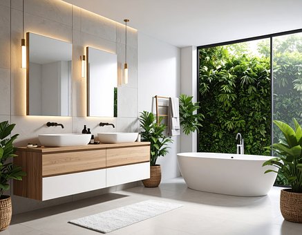 Free Modern Bathroom Natural Light illustration and picture