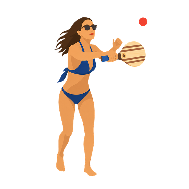 Free beach paddle ball illustration