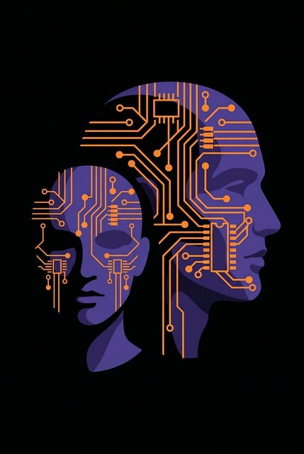 Free artificial intelligence circuit technology illustration