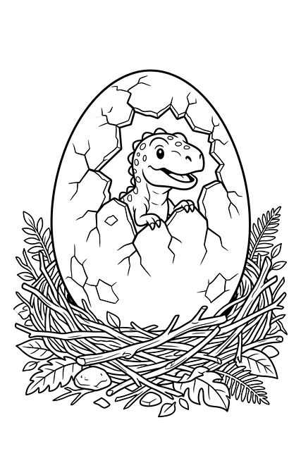 Free Coloring Dinosaur photo and picture