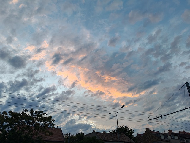 Himmel, Bewölkt, Morgens, Tagesanbruch