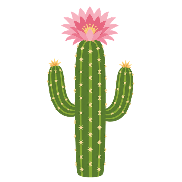 Kaktus, Blume, Rosa, Kurven, Stacheln