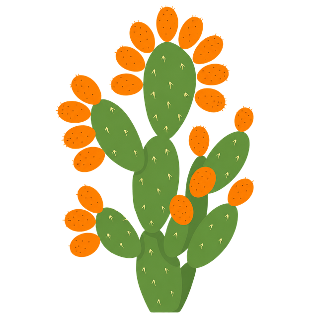 Free prickly pear cactus fruit vector