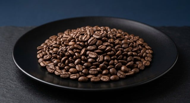 Free coffee beans roasted plate illustration