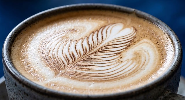 Free latte coffee latte art illustration