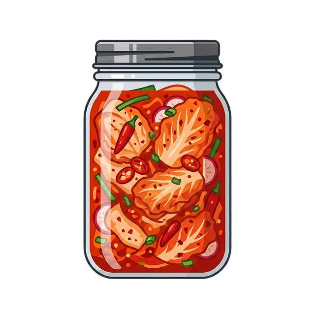 Free kimchi fermented cabbage vector