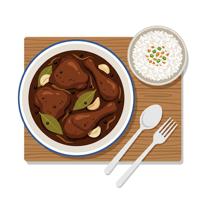Free braised meat pork food vector
