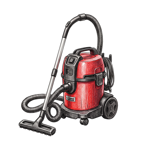 Free vacuum red sketch illustration