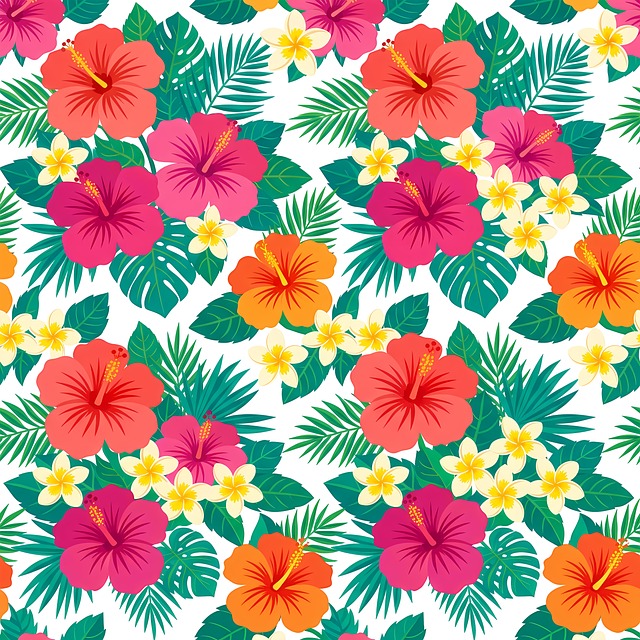 Free floral pattern leaves illustration