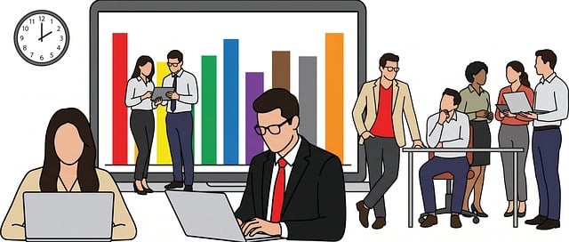 Free collaboration teamwork graphs illustration