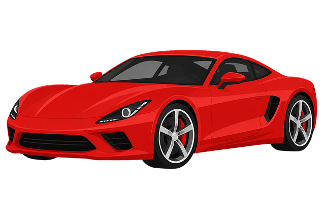 Free sports car red coupe illustration