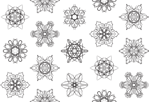 Mandala, Svart Og Hvit, Abstrakt