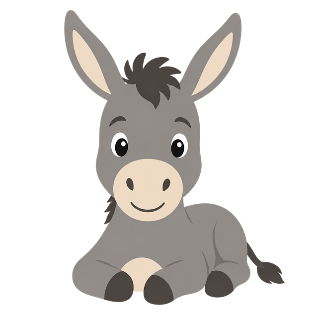 Free donkey animation cartoon vector