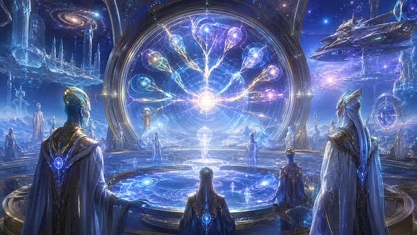 Free Cosmic Council Time Travel illustration and picture