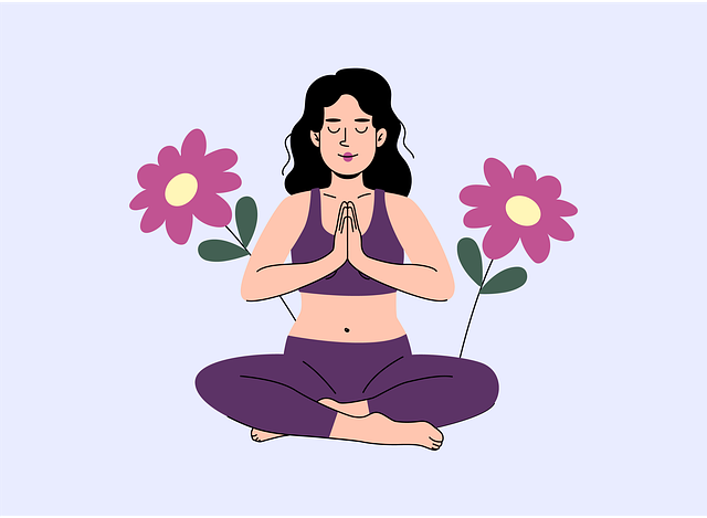 Free meditation yoga exercise illustration