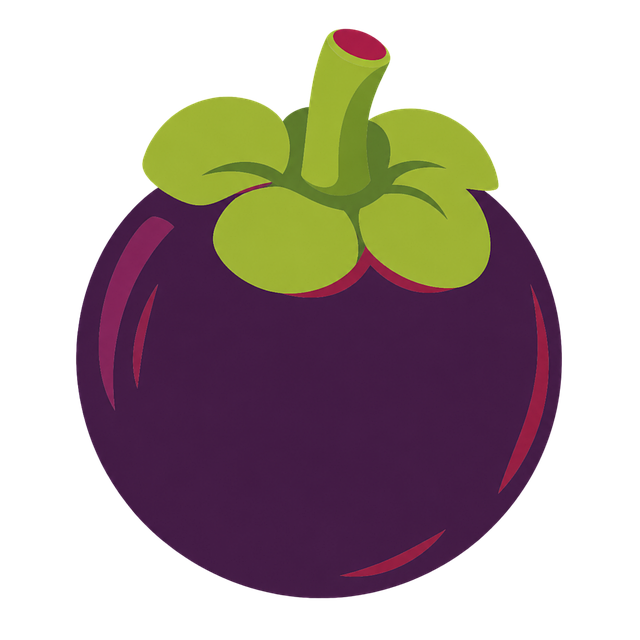 Free mangosteen tropical fruit purple fruit vector