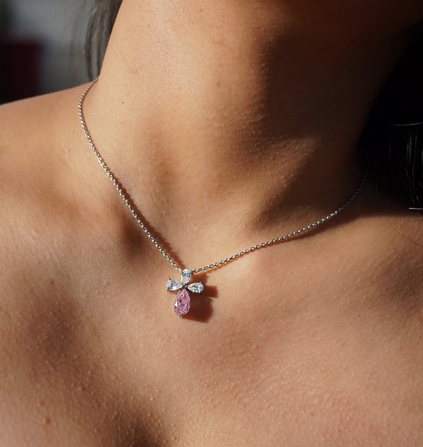 Free Necklace Pink Diamond photo and picture