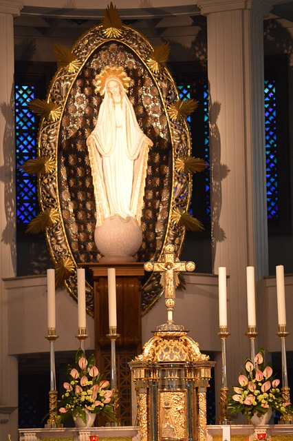 Virgem Maria, Estátua, Igreja, Cristão