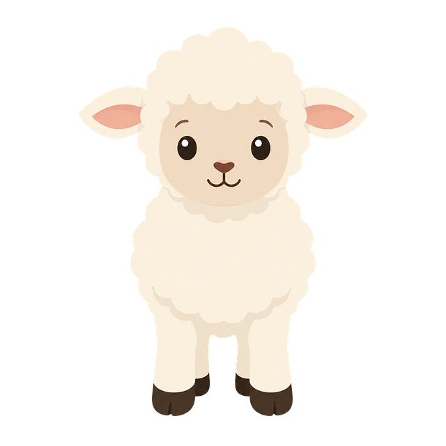 Free lamb cartoon cute vector