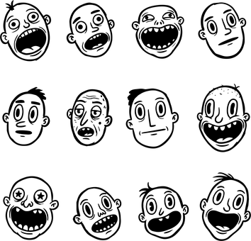 Rostro, Caricatura, Sonrisa, Garabatear