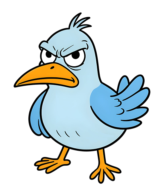 Free bird cartoon funny illustration