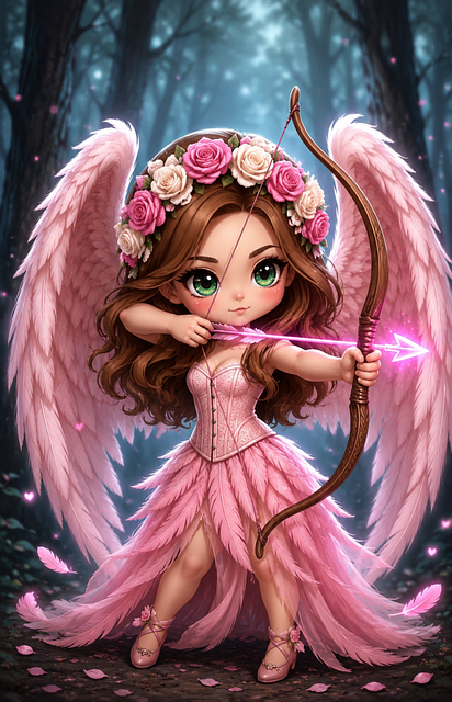 Free fantasy wings forest illustration