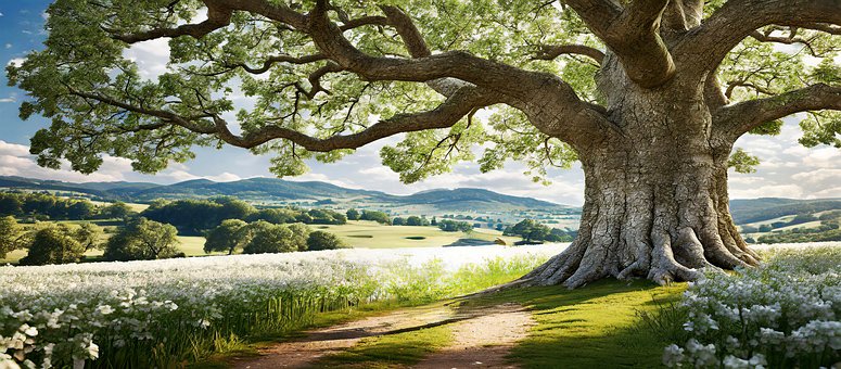 Baum, Natur, Laub, Landschaft, Zweige