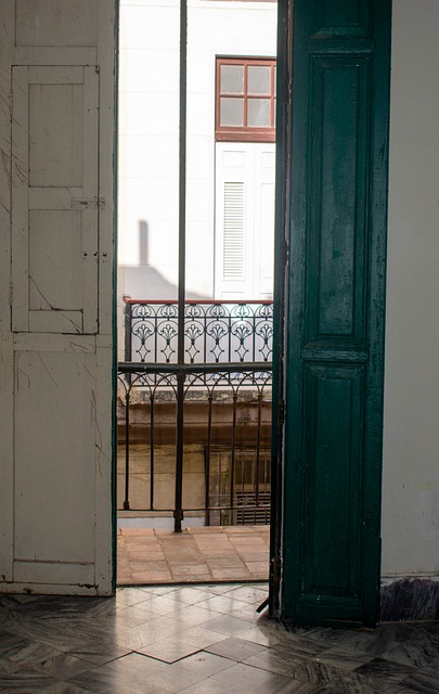 Free Open Door Green Color photo and picture