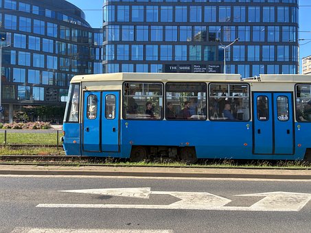 Tram, Blauw, Historisch, Stedelijk