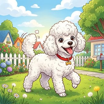 Free Poodle Dog illustration and picture