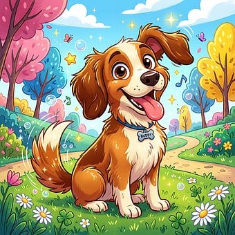Free Puppy Cartoon illustration and picture