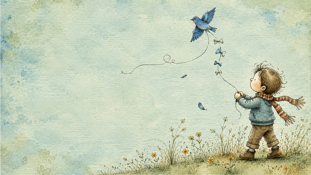 Free children's illustration playful watercolor illustration